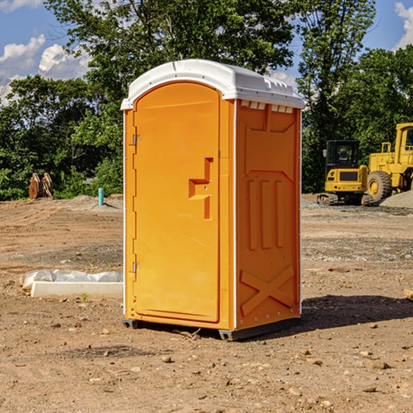 how often are the porta potties cleaned and serviced during a rental period in Hollow Rock